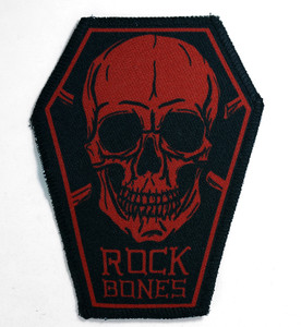 Rock Bones in Red 6.75x3.5" Coffin Patch