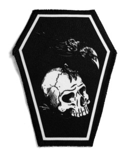 Skull & Raven 6.75x3.5" Coffin Patch