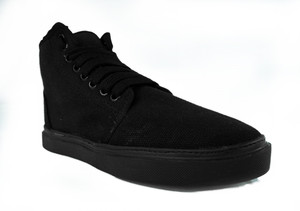 Black Canvas Chukka Vegan Unisex Sneakers * LAST IN STOCK *