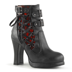 Platform Two Tone Corset-Style Ankle Heels - Crypto-51