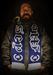 Morrissey - Logo 58x9" Blue Knitted Scarf