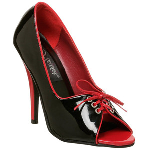 5" Pump with Contrast Piping Bow Heels