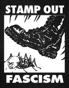 Stamp Out Fascism Backpatch 13x15"