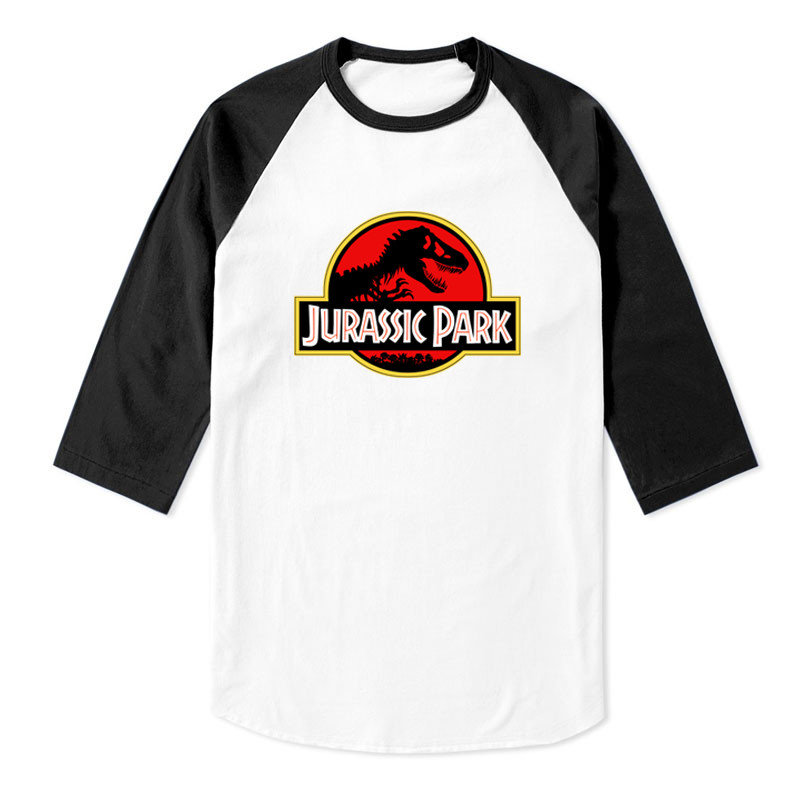 Jurassic Park Raglan Baseball 3/4 Sleeve T-Shirt