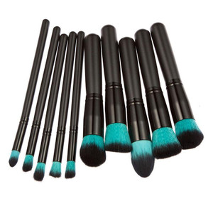 Turquoise Black Ombre 10 pieces Brush Set