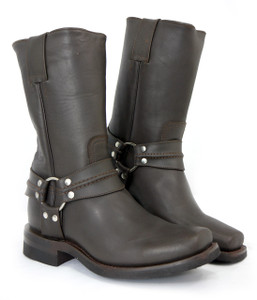 Nightrider Brown Leather Harness Boots 