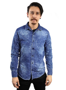Blue Denim Long Sleeve Button Shirt