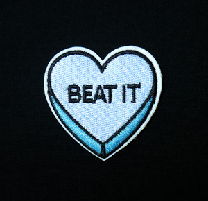 Candy Heart - Beat It 2x2" Embroidered Patch