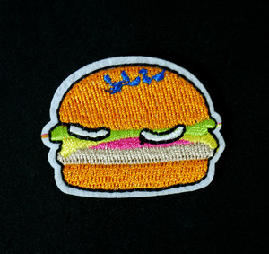 Food - Hamburger 2x2" Embroidered Patch