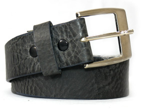 Greyish Black Leather Belt