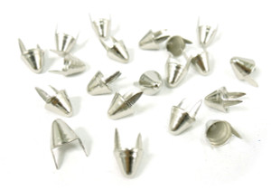 Conical Tall English 77 Chrome Studs 100 Pack 