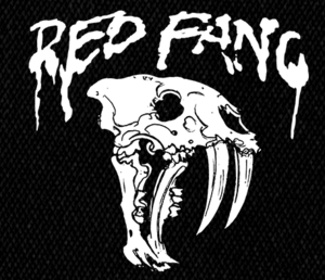 Rejsebureau gammel studie Red Fang Skull 5x5" Printed Patch