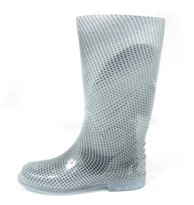 Panam - White and Grey Women's Rain Boots