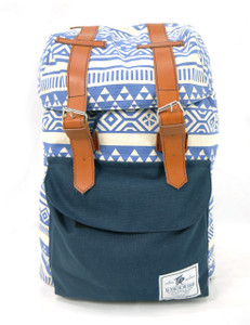 Tevha Supplies - Blue and Greca Pattern Old Boy Backpack