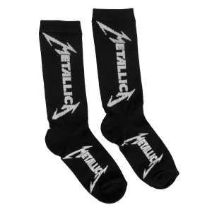Metallica White Black Socks