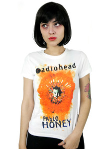 Radiohead Pablo Honey White Girls T-Shirt