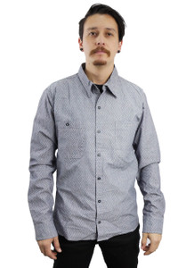 Grey Long Sleeve Button-Up Shirt
