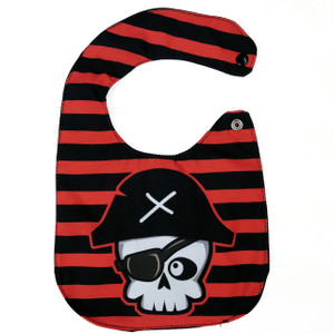 Jolly Roger Skull Pirate Baby Bib