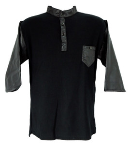 Fango Clothing - Black Raglan Polo Shirt with  Vinyl details
