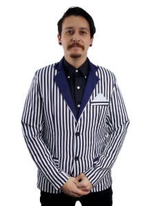 Fango Clothing - Striped Blue Coat