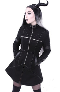 Geometry Coat with Removable Hood