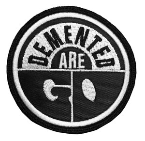 Demented Are Go - White Circular Logo 3" Embroidered Patch
