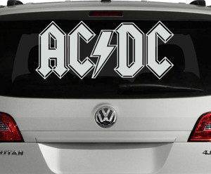 AC/DC Logo 22x9.5" Large Vinyl Cut Sticker