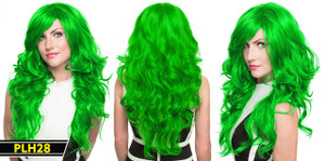 Green Long Wavy Wig