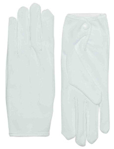 White Parade Gloves with  Clip Closure