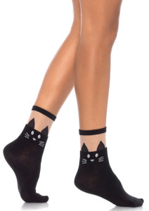 Black Cat Anklet Socks