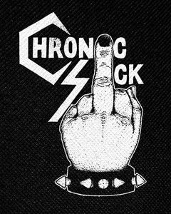 Chronic Sick Middle Finger Logo 4x5" Printed Patch