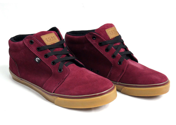 Canvas Burgundy & Gum Smith High Sneakers