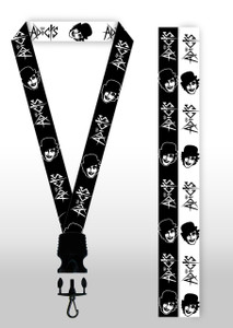 The Adicts Black and White Lanyard