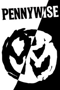 Pennywise Black & White Logo 12x18" Poster