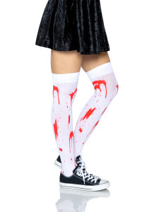 Blood Splattered Rhea Zombie Thigh High Stockings