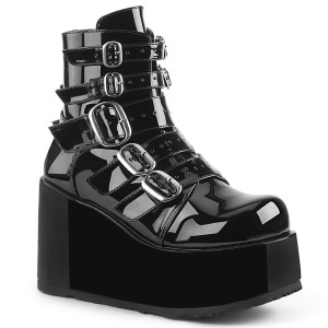 Platform Ankle Boot W/ Multi Buckle Straps - Concord-57