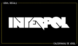 Interpol Logo 7x2" Vinyl Cut Sticker