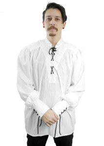 Steampunk Medieval White Long Sleeve Shirt