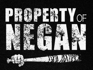 The Walking Dead - Property of Negan 4.5x3" Printed Patch