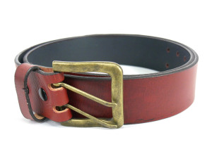 Brick Double Perforated Leather Belt