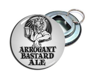 Arrogant Bastard 2.25 " Metal Bottle Opener Keychain