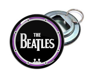 The Beatles 2.25" Metal Bottle Opener Keychain