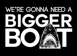 Jaws - We're Gonna Need A Bigger Boat 5x4" Printed Sticker