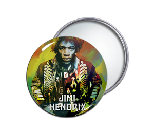 Jimi Hendrix Round Pocket Mirror