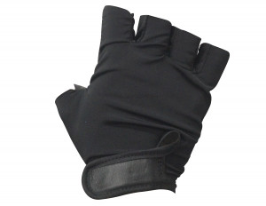 Padded Fingerless Leather Gym Gloves