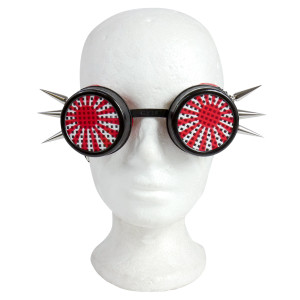 Red Sun Goggles with Spikes