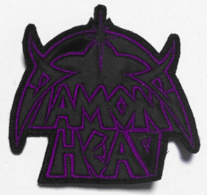 Diamond Head Purple Helmet 4x3.5" Embroidered Patch