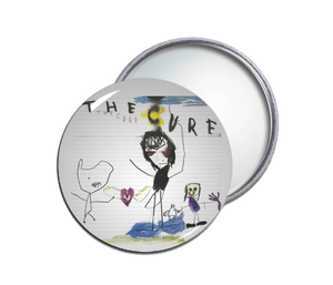 The Cure Self Titled Round Pocket Mirror
