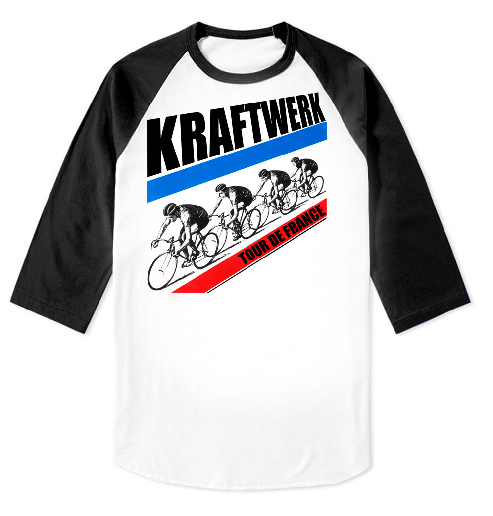 Kraftwerk Tour De France Raglan Baseball 3 4 Sleeve T Shirt