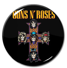 Guns N ' Roses Cross Logo 1.5" Pin